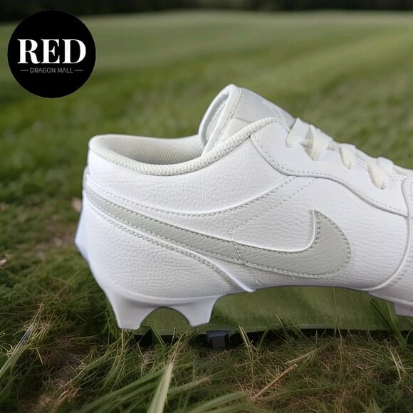 Nike Jordan 1 Low TD White Grey Fog Football Cleats FJ6245 101 - Men\'s Size 14.5 main image 6